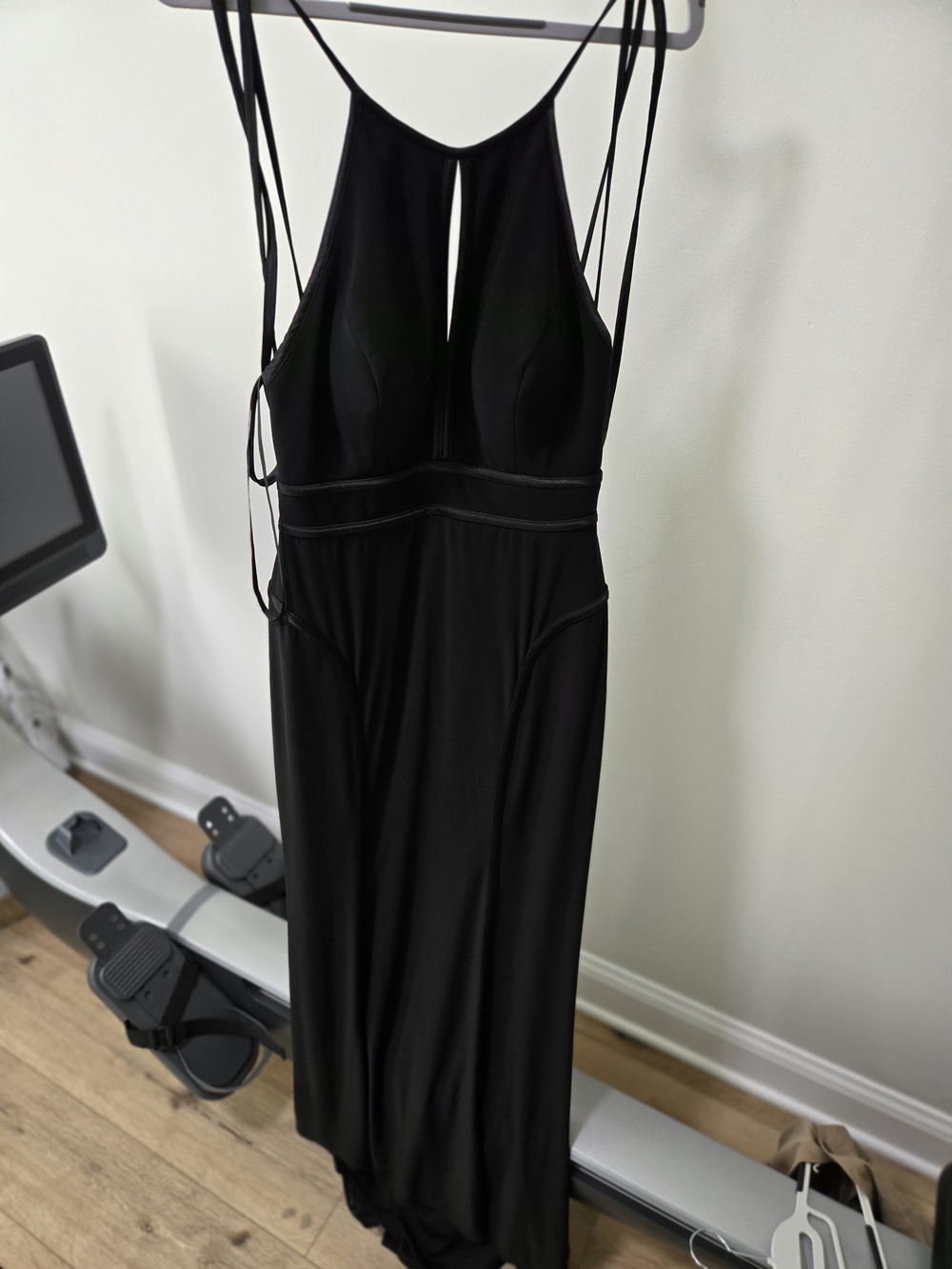 Xscape Black Strappy Maxi Dress
